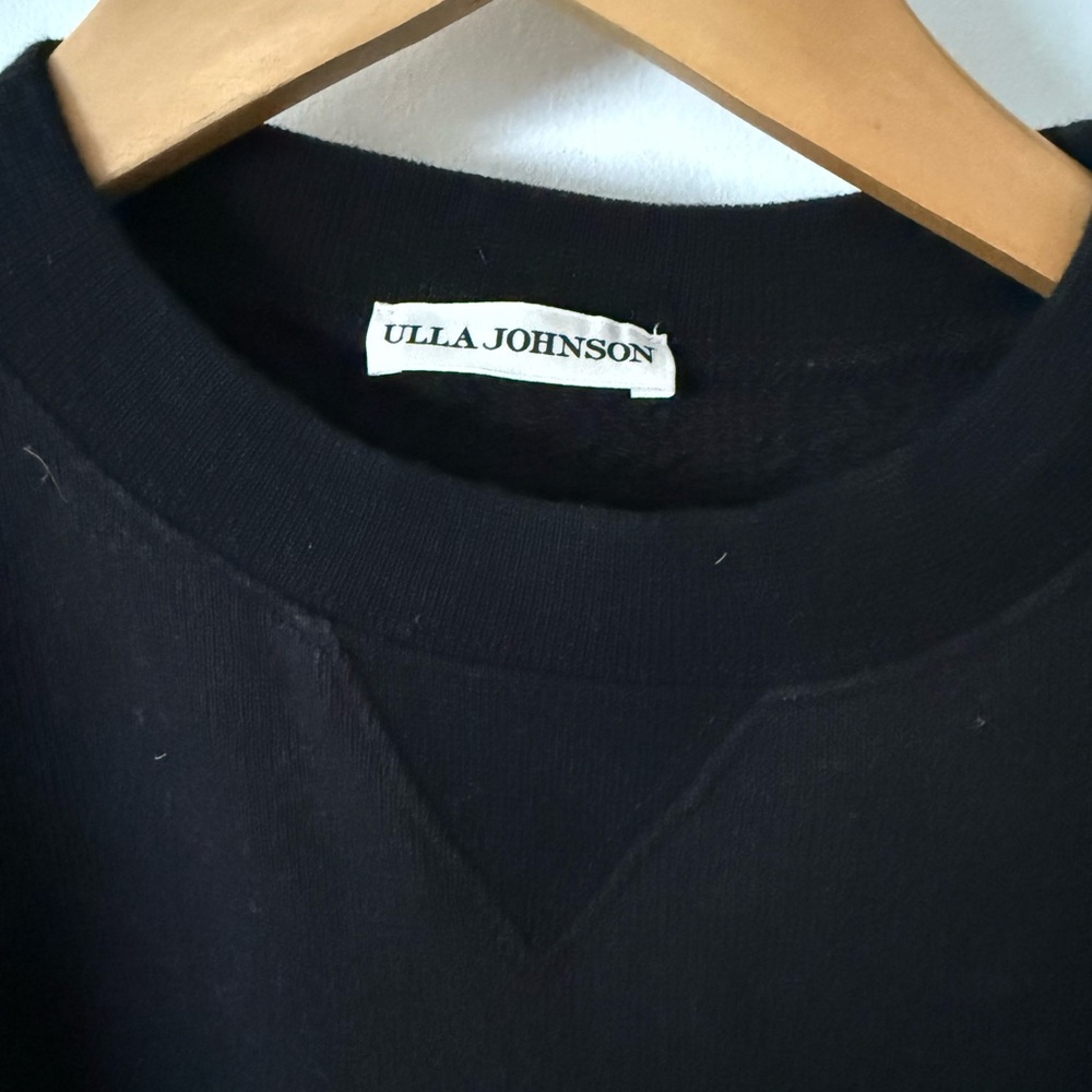 Ulla Johnson Black Philo Puff Sleeve Sweatshirt - Size S - Picture 3 of 3